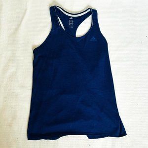 adidas Blue Athletic Racerback Tank Top | Size Medium
